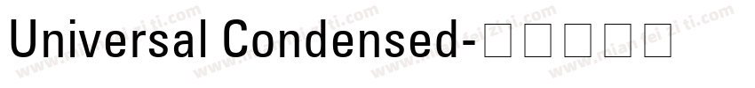 Universal Condensed字体转换